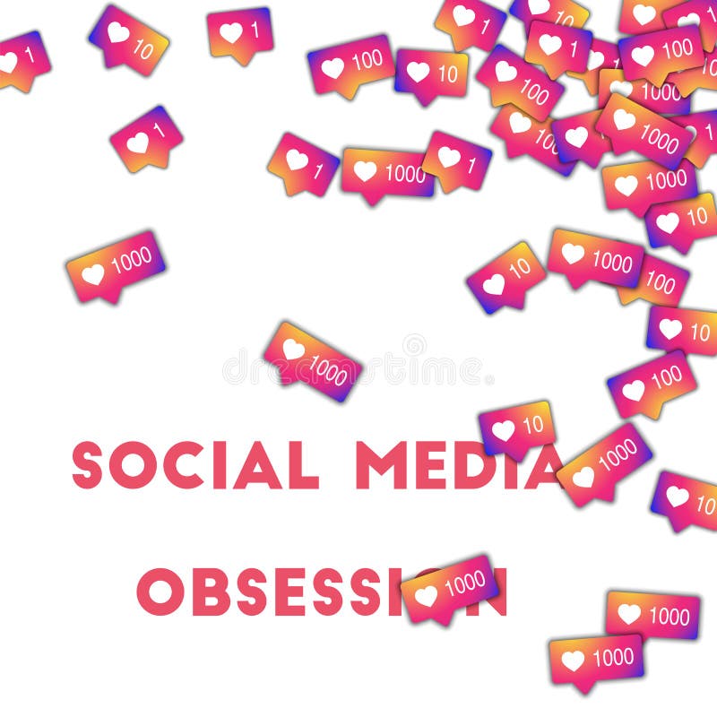 Obsession sociale de media illustration libre de droits