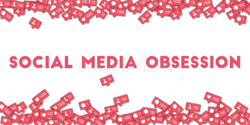 Obsession sociale de media illustration libre de droits