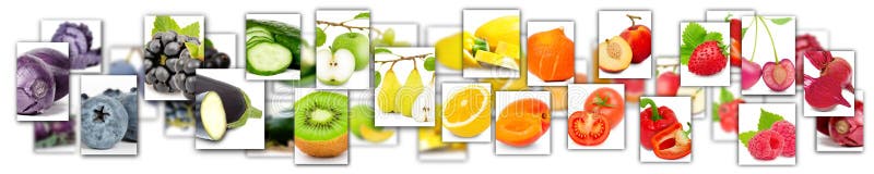 Obst- und Gemüse Mischung stock abbildung Obst- und Gemüse Mischung stock abbildung