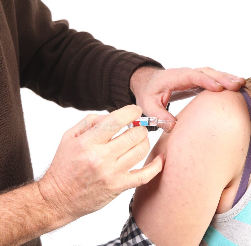Obtention d'une vaccination photographie stock Obtention d'une vaccination photographie stock