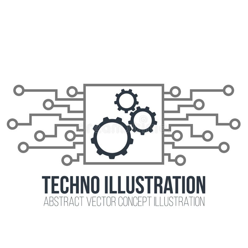 Circuit board vector on white background. Gears, engineering and tech, motherboard and computer design, illustration illustration. Circuit board vector on white background. Gears, engineering and tech, motherboard and computer design, illustration illustration