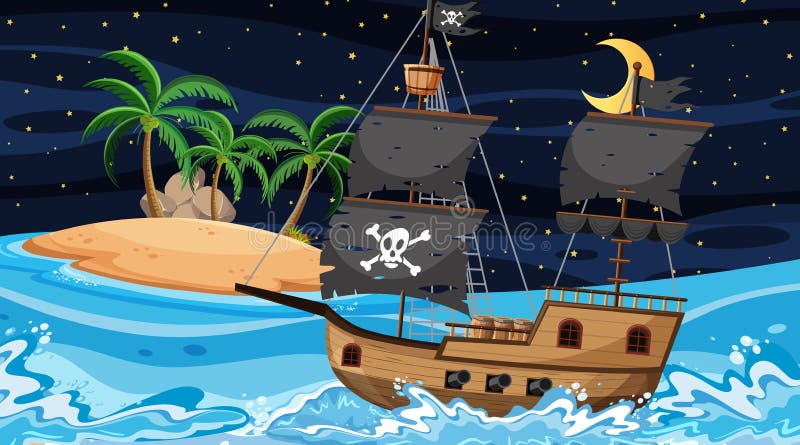 bateau pirate en style cartoon isolé sur fond blanc 2290226 Art