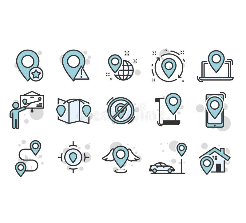 Navigation icons set vector illustration