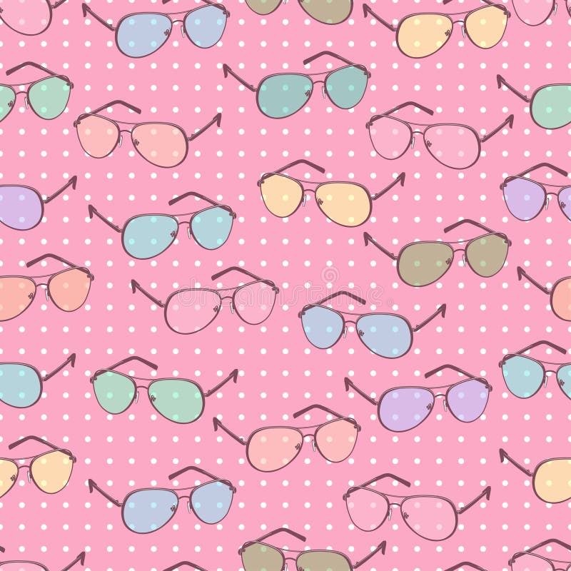 Occhiali da sole variopinti modello senza cuciture, fondo dell'accessorio di vettore Fumetto che disegna gli occhiali pastelli mu illustrazione di stock Occhiali da sole variopinti modello senza cuciture, fondo dell'accessorio di vettore Fumetto che disegna gli occhiali pastelli mu illustrazione di stock