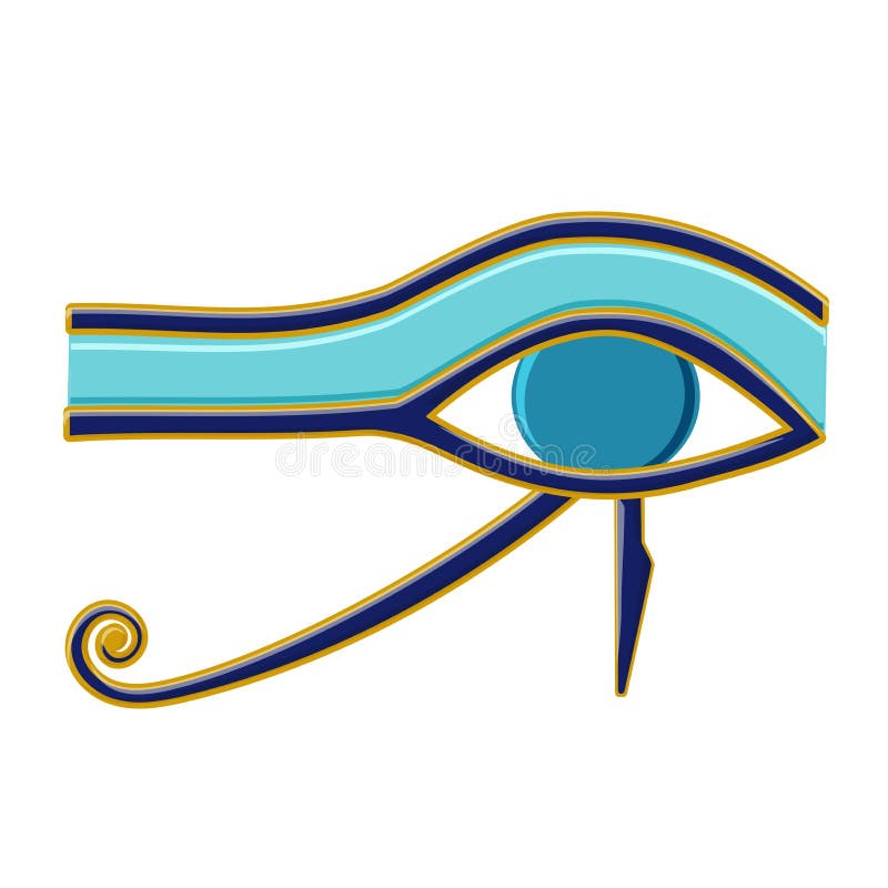 Occhio egiziano del simbolo di Horus Religione e miti egitto antico illustrazione di stock Occhio egiziano del simbolo di Horus Religione e miti egitto antico illustrazione di stock
