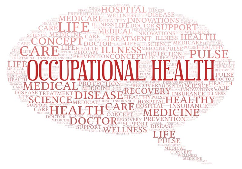 Occupational Health and Safety Word Cloud. Stock Illustration