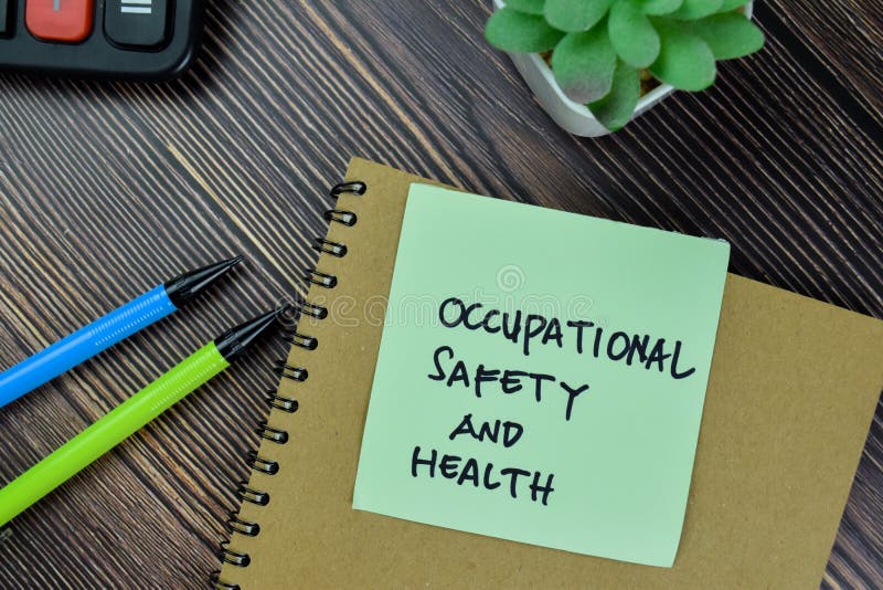 Occupational Safety and Healthy Write on Sticky Notes Isolated on