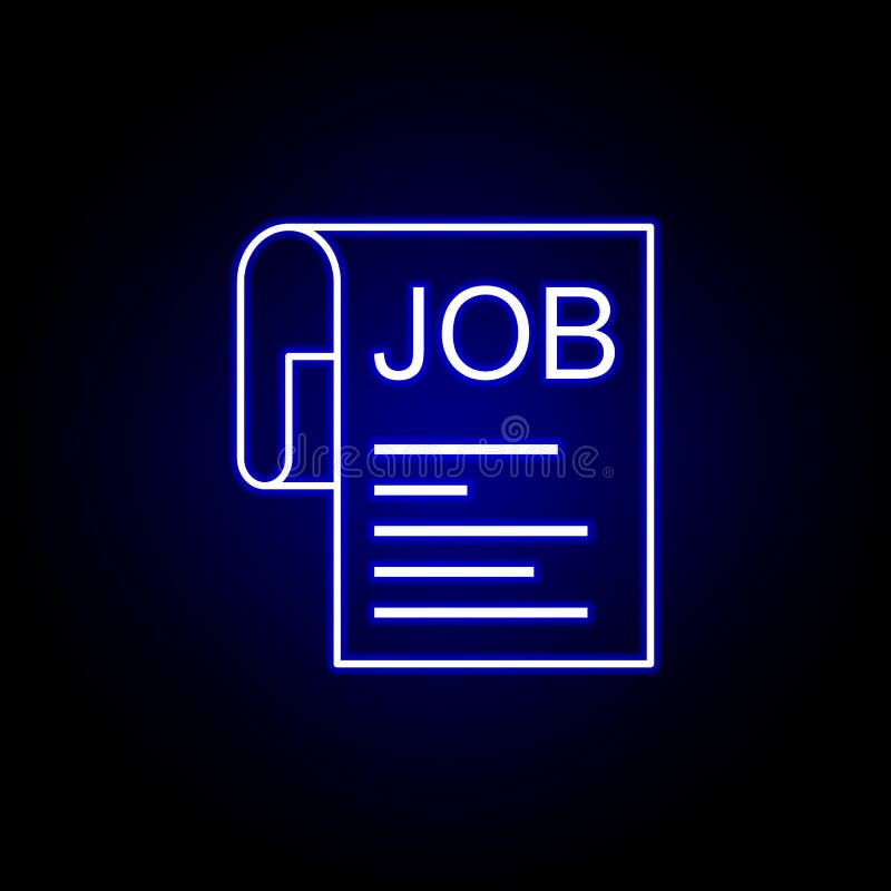 Occupazione, lavoro, icona della carta Elementi dell'illustrazione delle risorse umane nell'icona al neon di stile I segni ed i s royalty illustrazione gratis Occupazione, lavoro, icona della carta Elementi dell'illustrazione delle risorse umane nell'icona al neon di stile I segni ed i s royalty illustrazione gratis