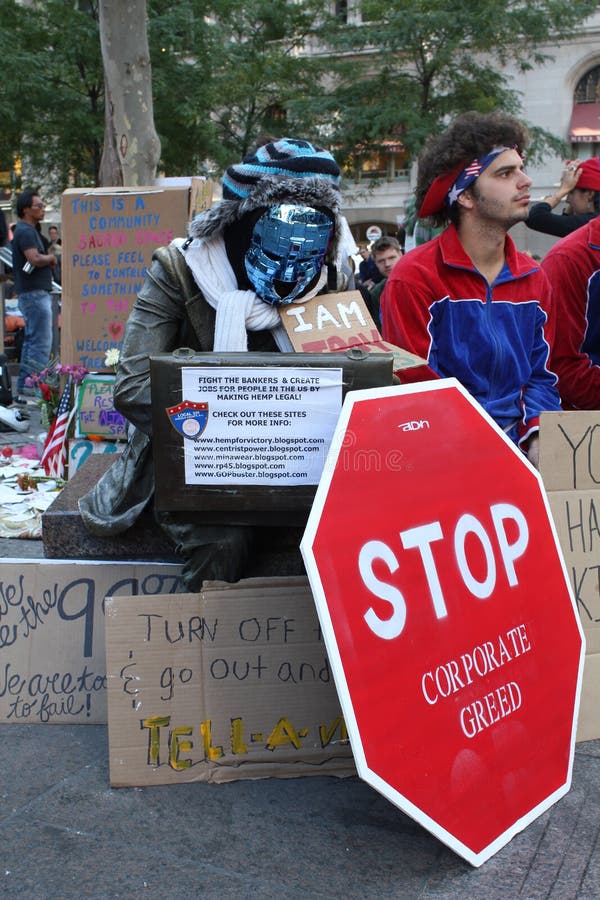 Occupi Wall Street immagini stock libere da diritti Occupi Wall Street immagini stock libere da diritti