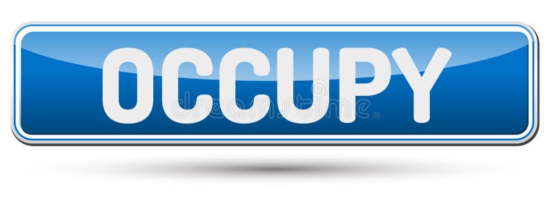 OCCUPY - Abstract Beautiful Button with Text. Stock Vector