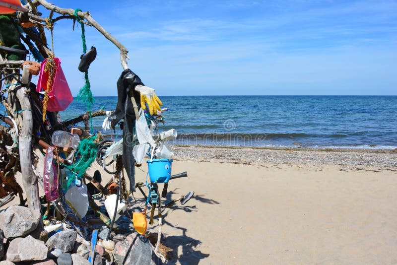 Ocean beach pollution garbage