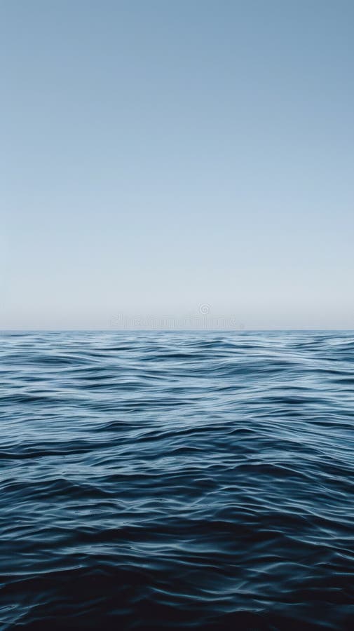 Ocean conceptual image, minimalist, beautiful royalty free illustration