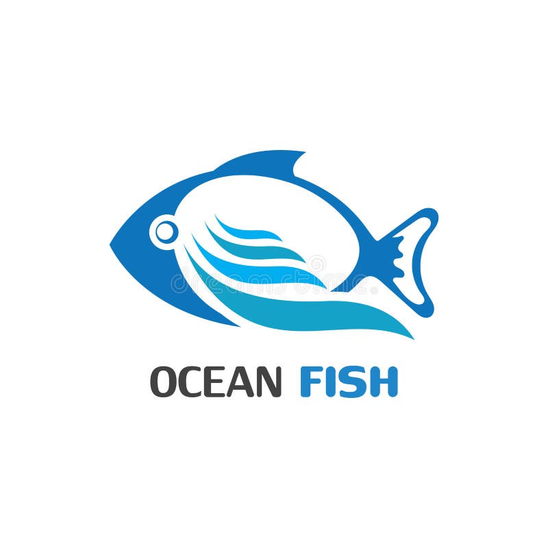Ocean Fish Logo Template. Creative Vector Symbol of Fishing Club Stock ...