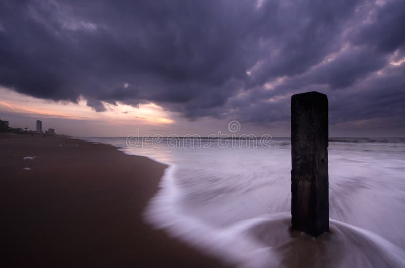 Ocean at night royalty free stock image