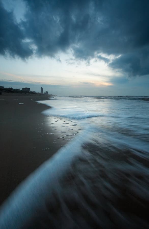 Ocean at night royalty free stock photo