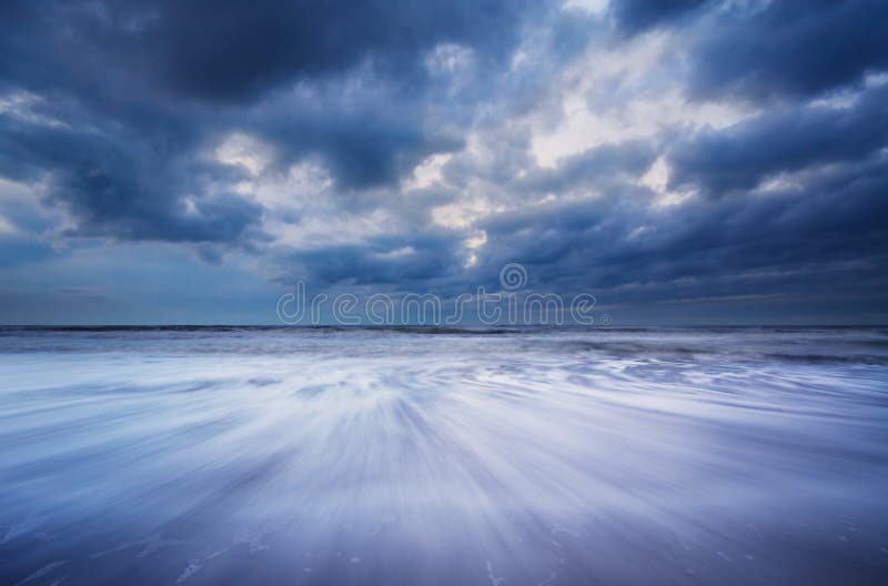 Ocean at night royalty free stock images