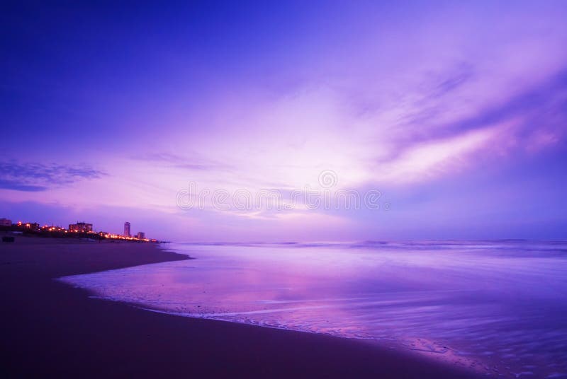Ocean at night royalty free stock photo