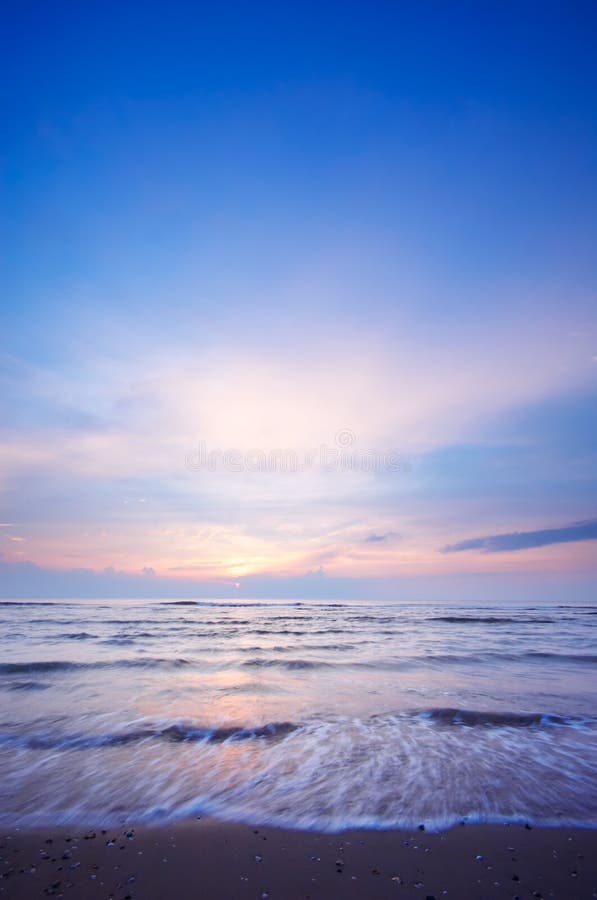 Ocean at night stock image