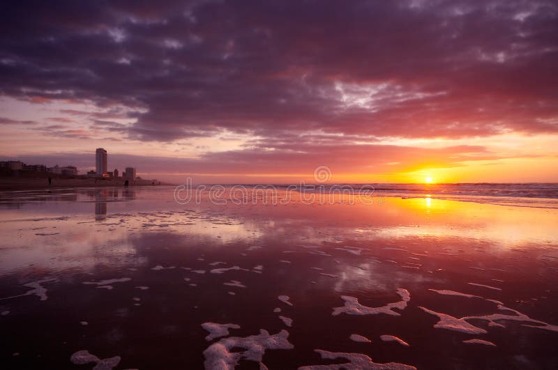 Ocean at night royalty free stock photo