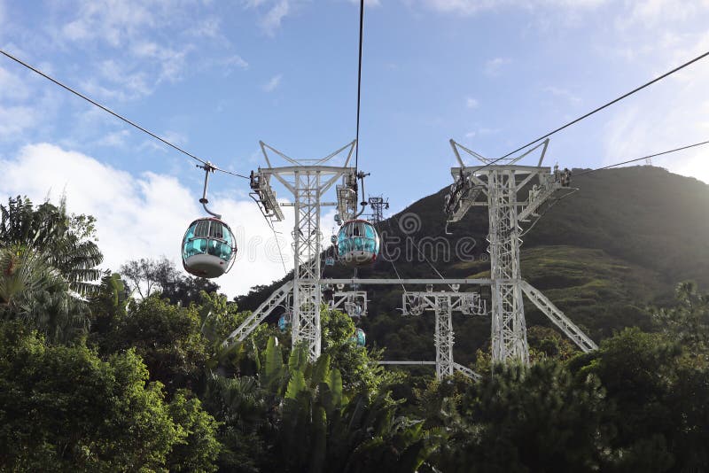 The Ocean Park, Cable Car in Hong Kong 18 Nov 2020 Editorial Image