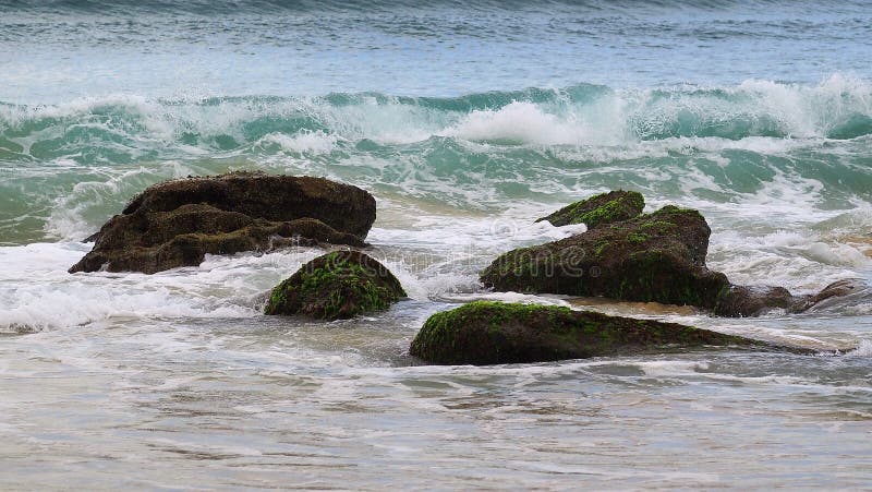 Ocean Waves on Rocks