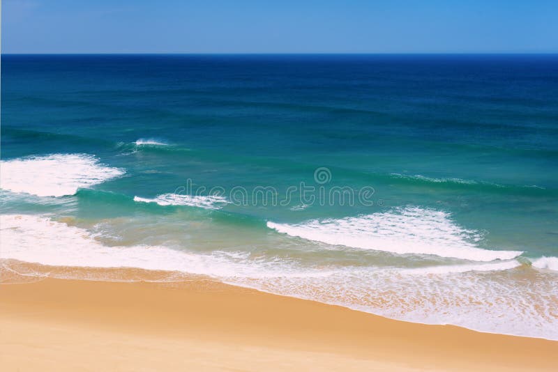 Ocean waves and sand beach in Portugal royalty free stock photos Ocean waves and sand beach in Portugal royalty free stock photos