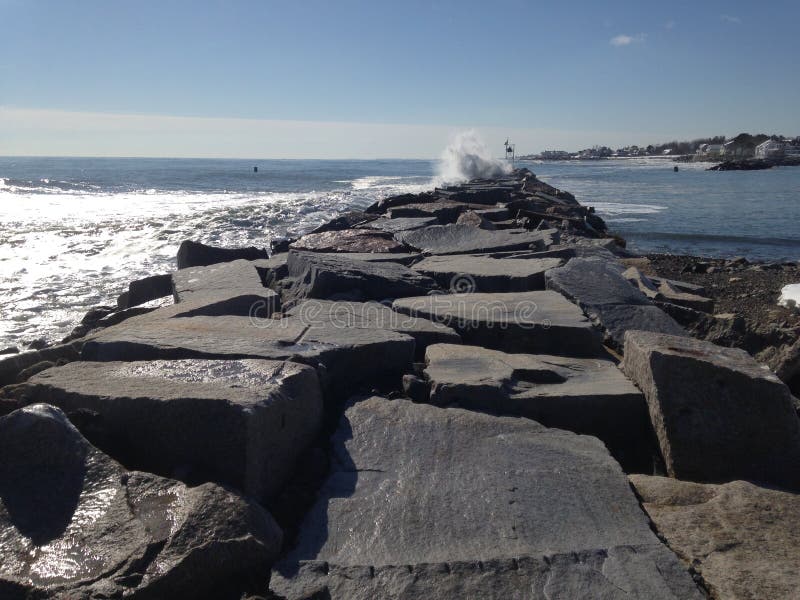 The breaker wall stock image. Image of breaker, ocean 46451399
