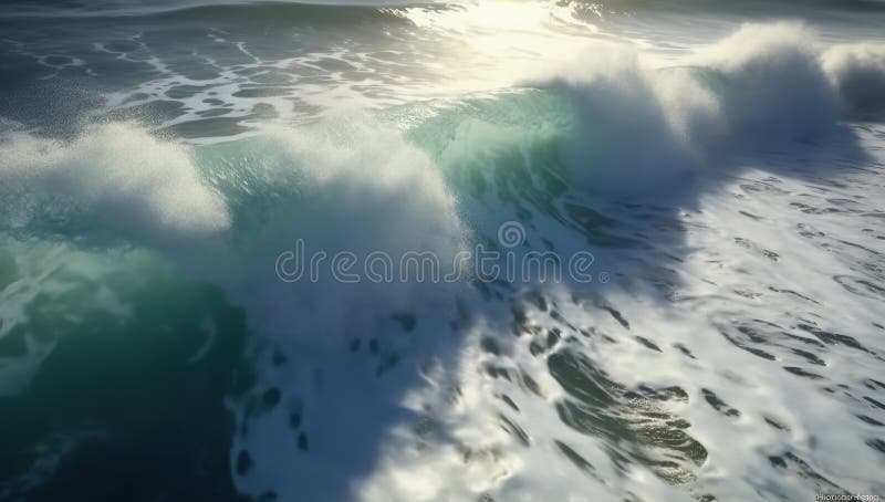 Valurile oceanice se apropie. fond de conservare pentru sezoane abstracte royalty free illustration