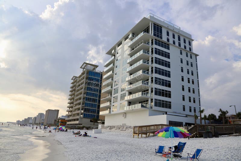 Oceanfront di Destin Florida fotografia stock Oceanfront di Destin Florida fotografia stock