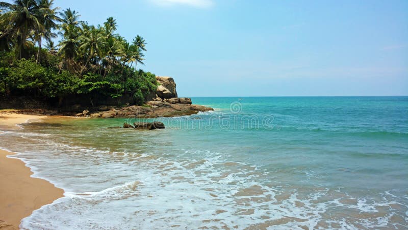 The Coastline of Indian Ocean in Sri Lanka Stock Photo - Image of ...