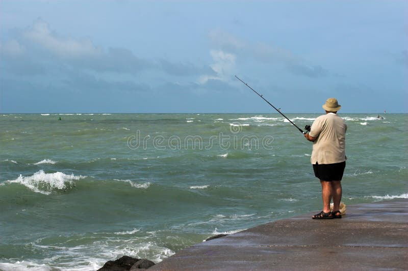 Oceanside di pesca fotografia stock Oceanside di pesca fotografia stock
