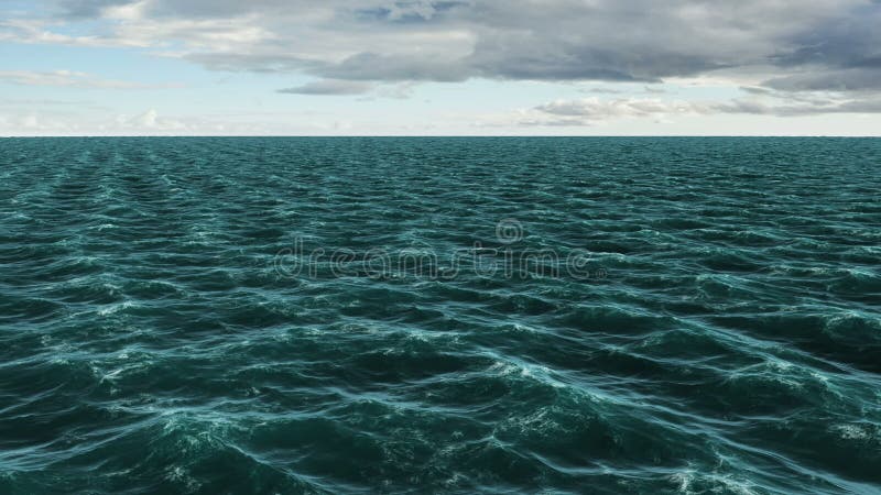 Oceanul albastru generat digital care se mișcă vector illustration