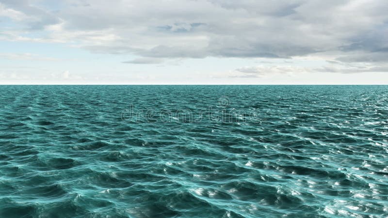 Oceanul albastru generat digital care se mișcă vector illustration