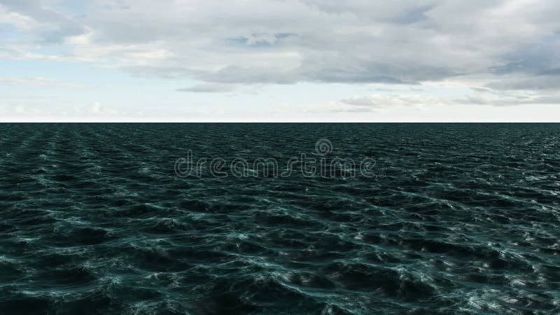 Oceanul albastru generat digital care se mișcă stock illustration