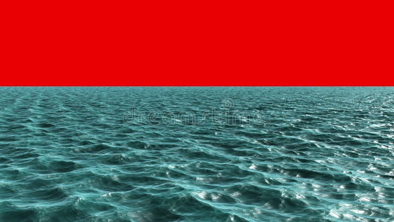 Oceanul albastru generat digital care se mișcă stock illustration