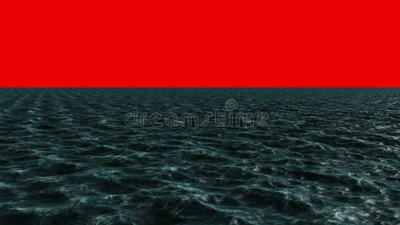 Oceanul albastru generat digital care se mișcă stock illustration