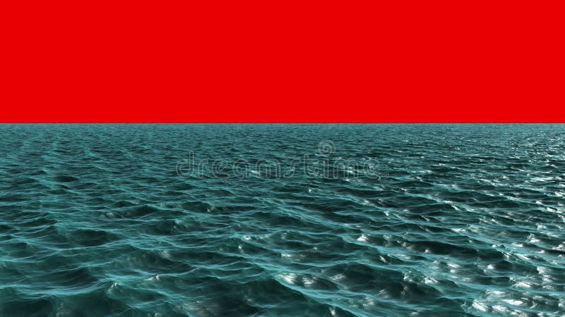 Oceanul albastru generat digital care se mișcă stock illustration