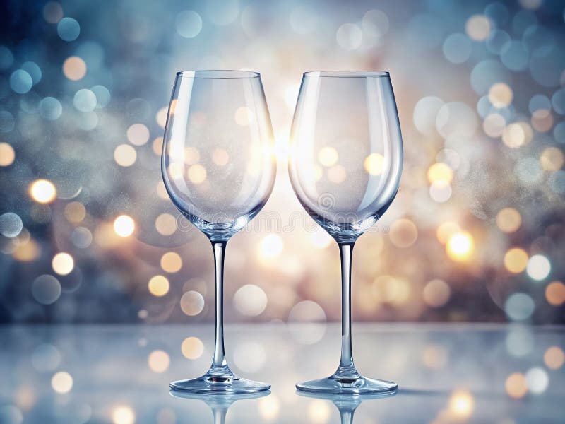Ochelari de vin excelenți în eleganță Viață liniștită Un spectacol uimitor de sofisticare și detaliu Perfect pentru restaurant vector illustration