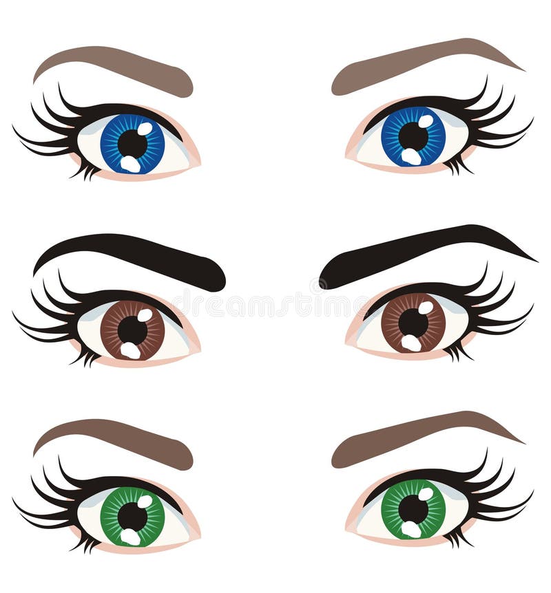 Ochi de culori diferite vector illustration