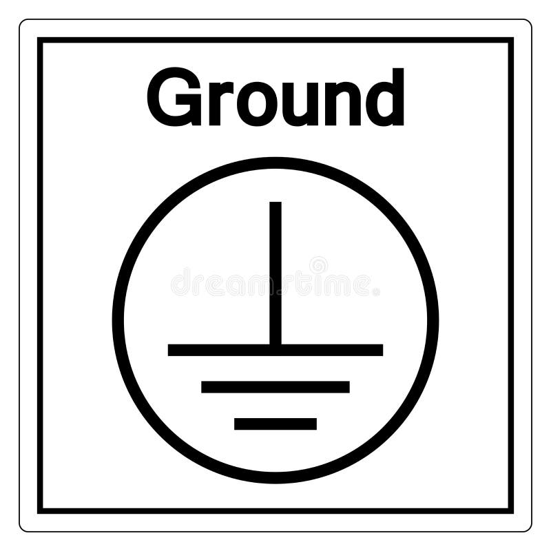 Protective Earth Ground Symbol Sign, Vector Illustration, Isolate On White Background Label. Protective Earth Ground Symbol Sign, Vector Illustration, Isolate On White Background Label