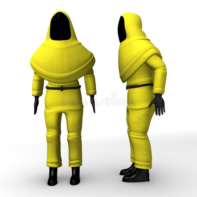 3d render of protective suit. 3d render of protective suit