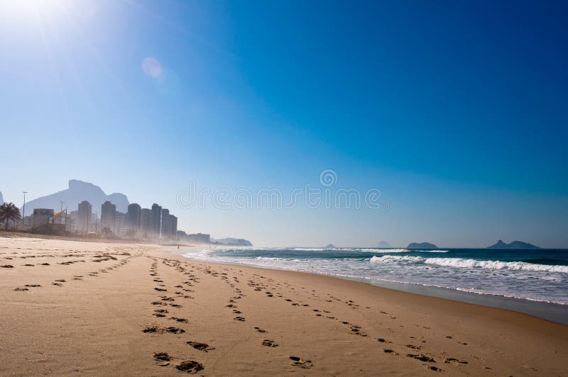 Ochtend in het Strand stock fotografie Ochtend in het Strand stock fotografie