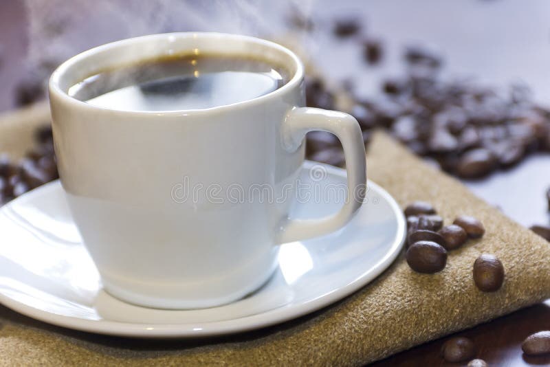 Ochtend hete koffie royalty-vrije stock afbeelding