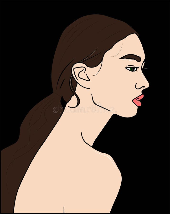 också vektor för coreldrawillustration Silhouette av den härliga kvinnan vektor illustrationer också vektor för coreldrawillustration Silhouette av den härliga kvinnan vektor illustrationer