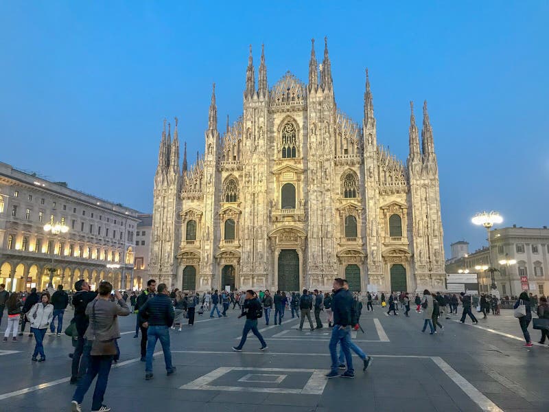 Piazza Del Duomo, Milan, Italy Editorial Image - Image of cathedral ...