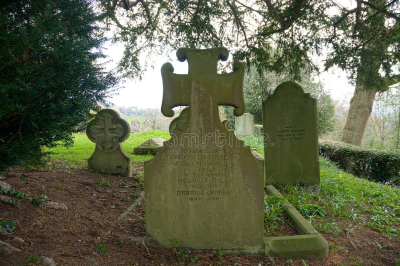Octavia Hill. Burial site & gravestone. Crockham Hill., UKwelfare stock image