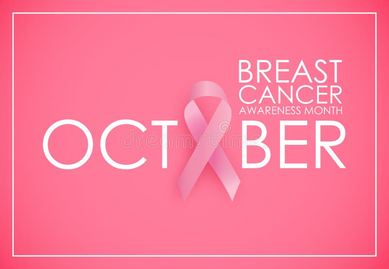 October Breast Cancer Awareness Month Concept Background Pink Ribbon