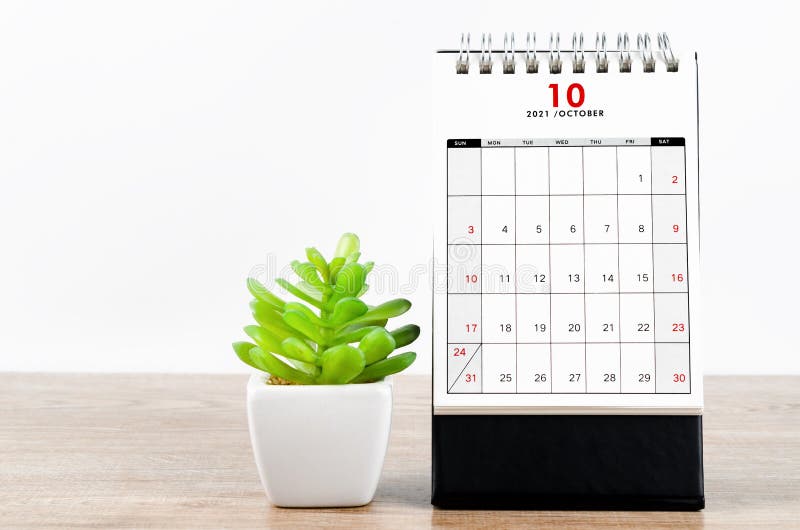 October 2021 Calendar with Note Book Stock Photo Image of appointment