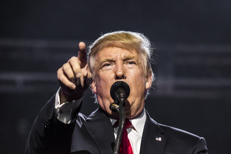 OCTOBER 15, 2016, EDISON, NJ - Donald Trump speaks at Edison New Jersey Hindu Indian-American rally for 'Humanity United Against Terror'