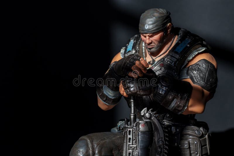 22 October 19 Marcus Fenix Collectors Edition Statue From Gears Of War 3 A Xbox 360 Exclusive Game Editorial Image Image Of Entertainment Console